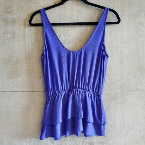 BABATON Blue Silk Sleeveless camisole / XX - Picture 2 of 4